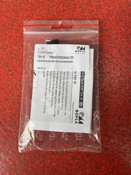 22035000 TSH 35 - Bopla Polyamide DIN Rail Holder for Use with TS 35 (Top Hat DIN Rail), 122 x 88 x 18mm
