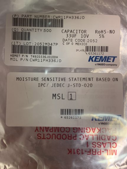 CWR11FH336JD - Tantalum Capacitors - Solid SMD CWR09/CWR11/CWR29